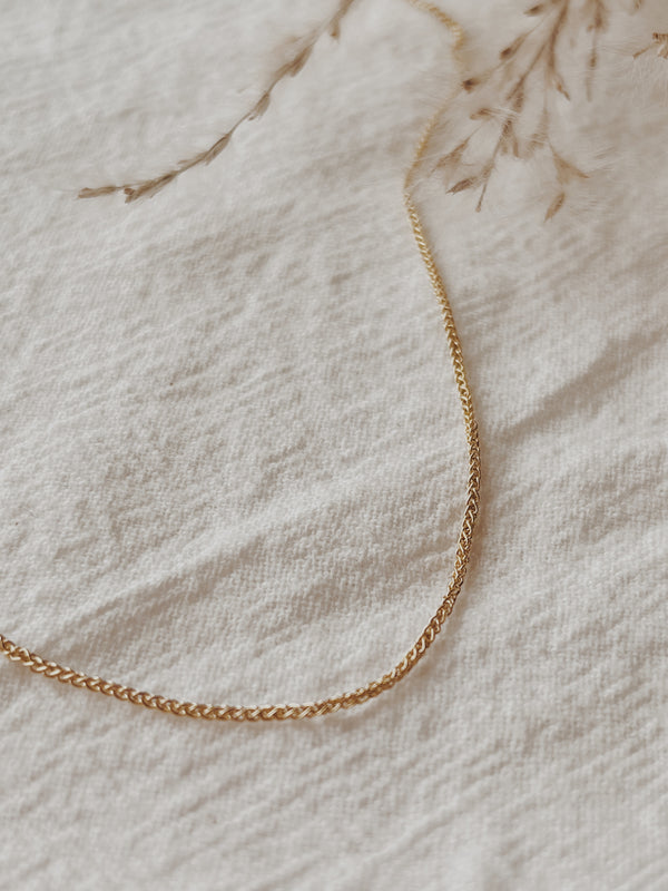 10k Wheat Chain Necklace
