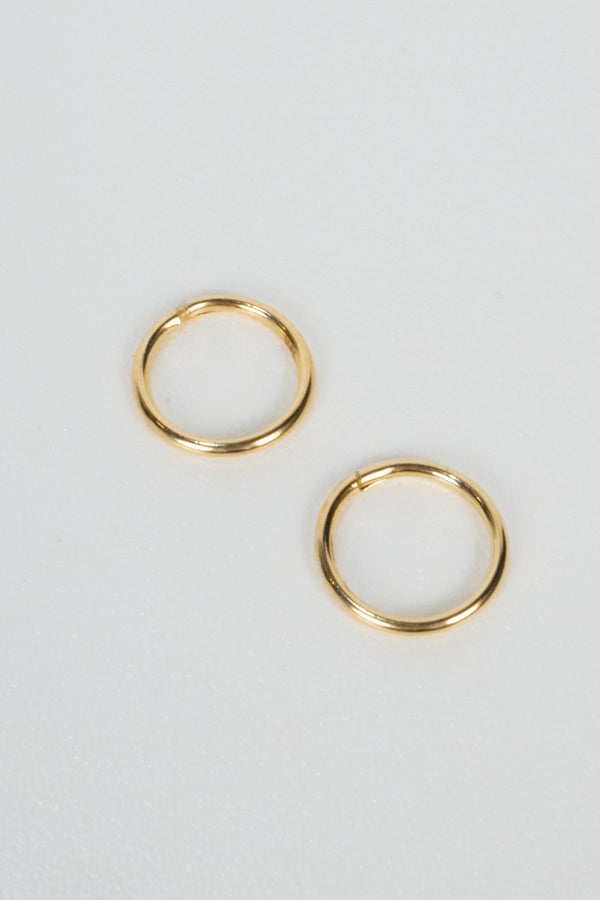 10k Seamless Hoop Earrings - 10 mm