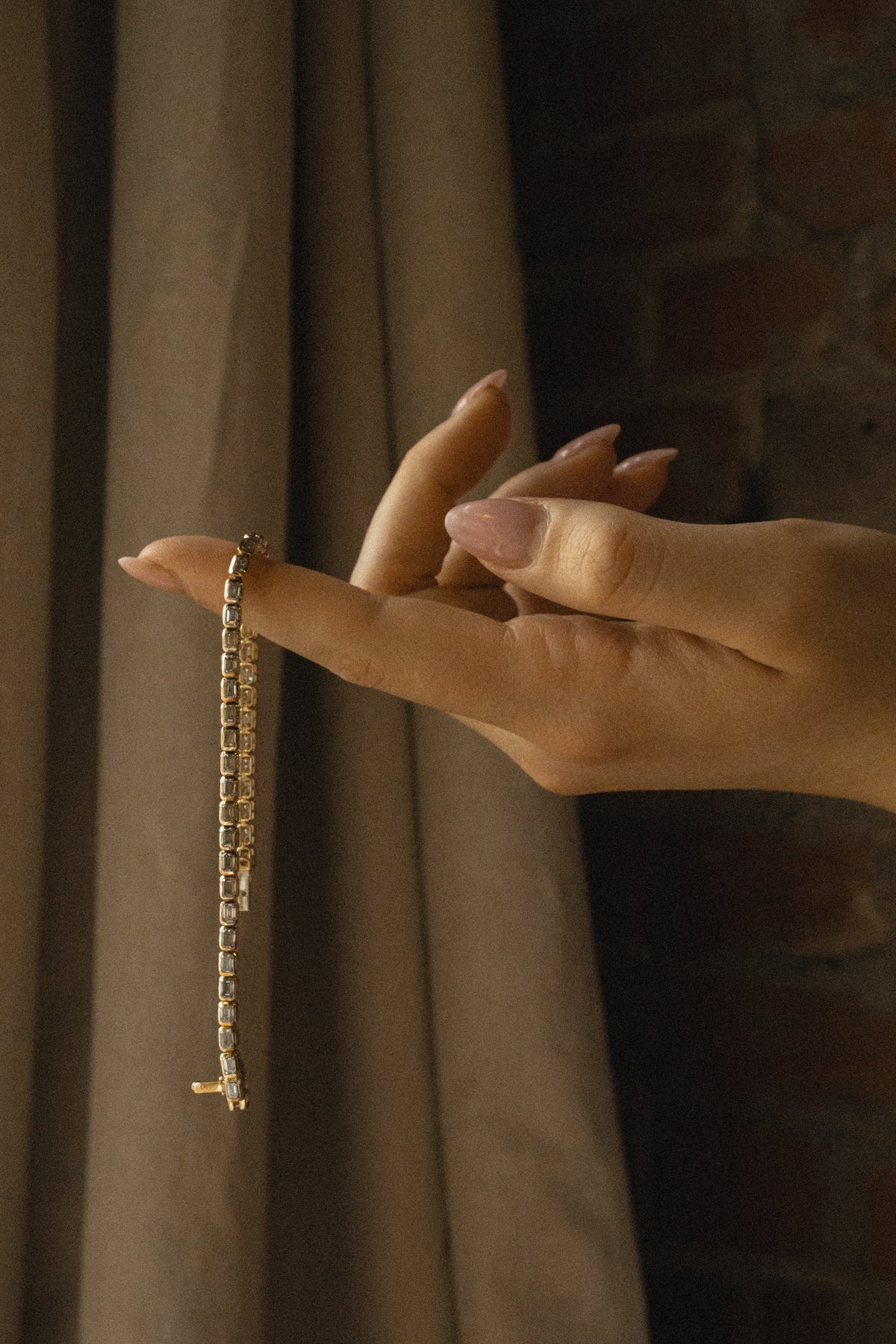 Monti Tennis Bracelet- Bezeled Emerald-Cut Lab Diamonds 5.9cts