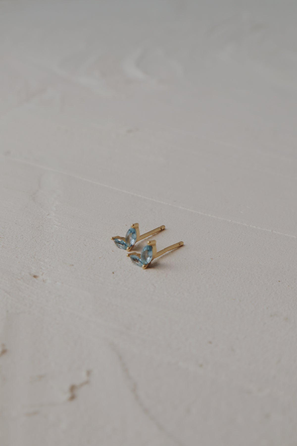 Blue Fleurette Stud Earrings