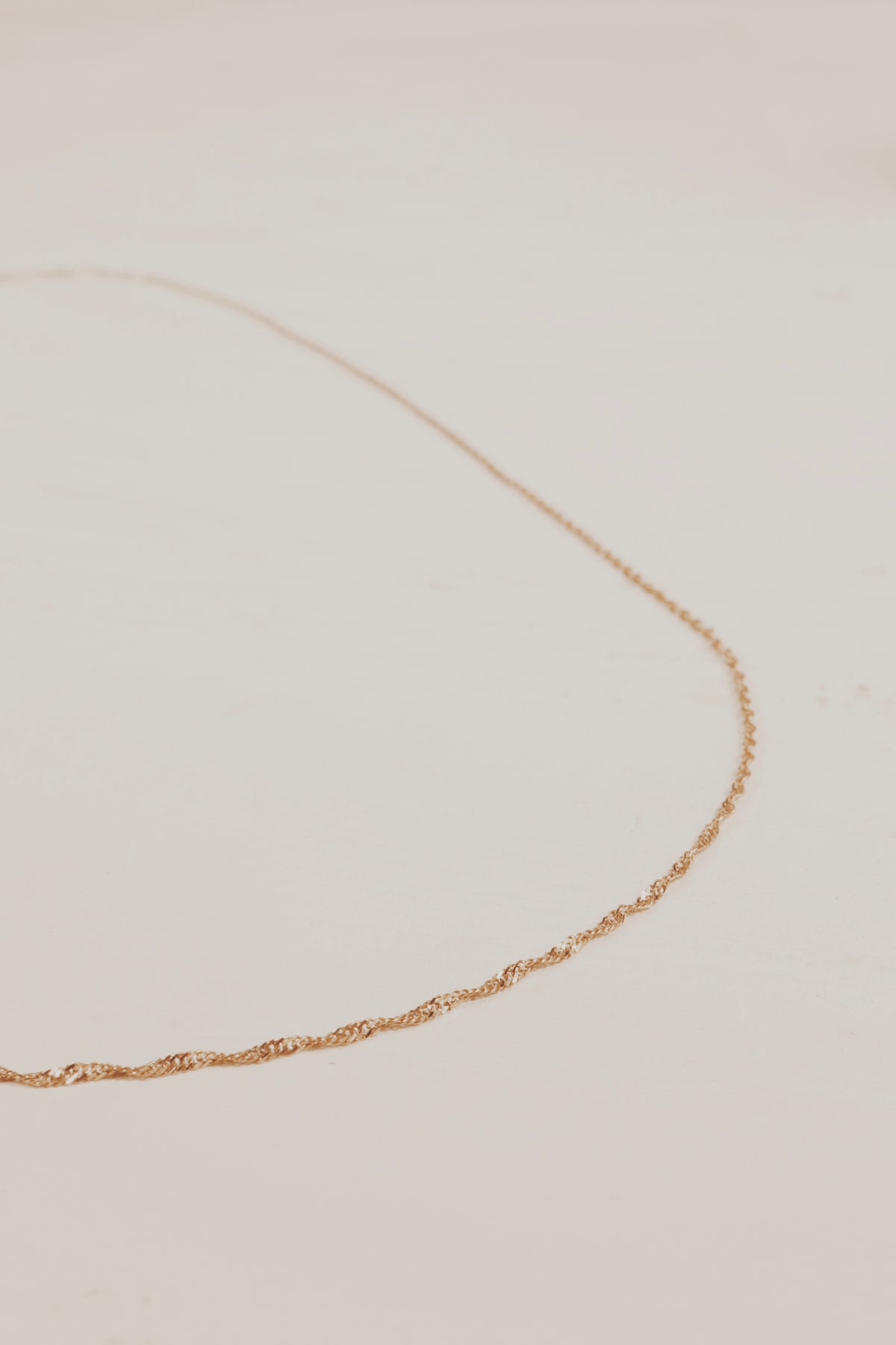 14k Rose Gold Singapore Chain Necklace