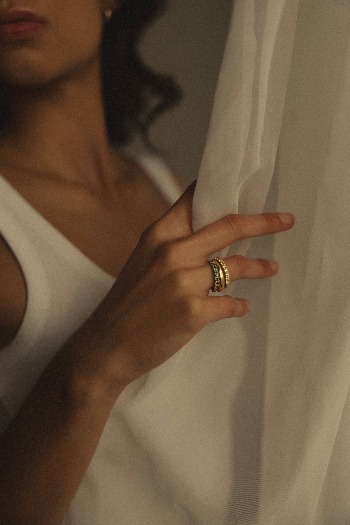 Margot Wedding Band- Yellow Diamonds