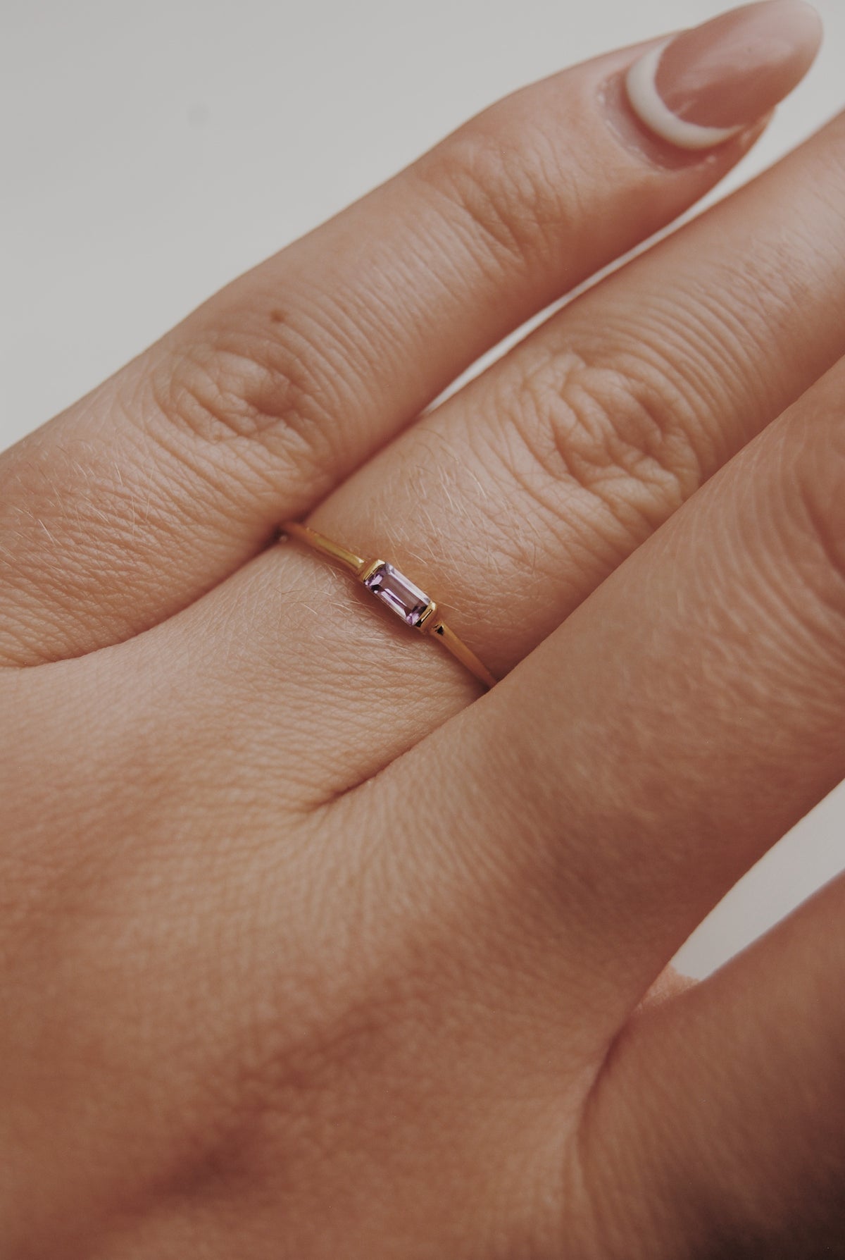 Baguette Amethyst Ring