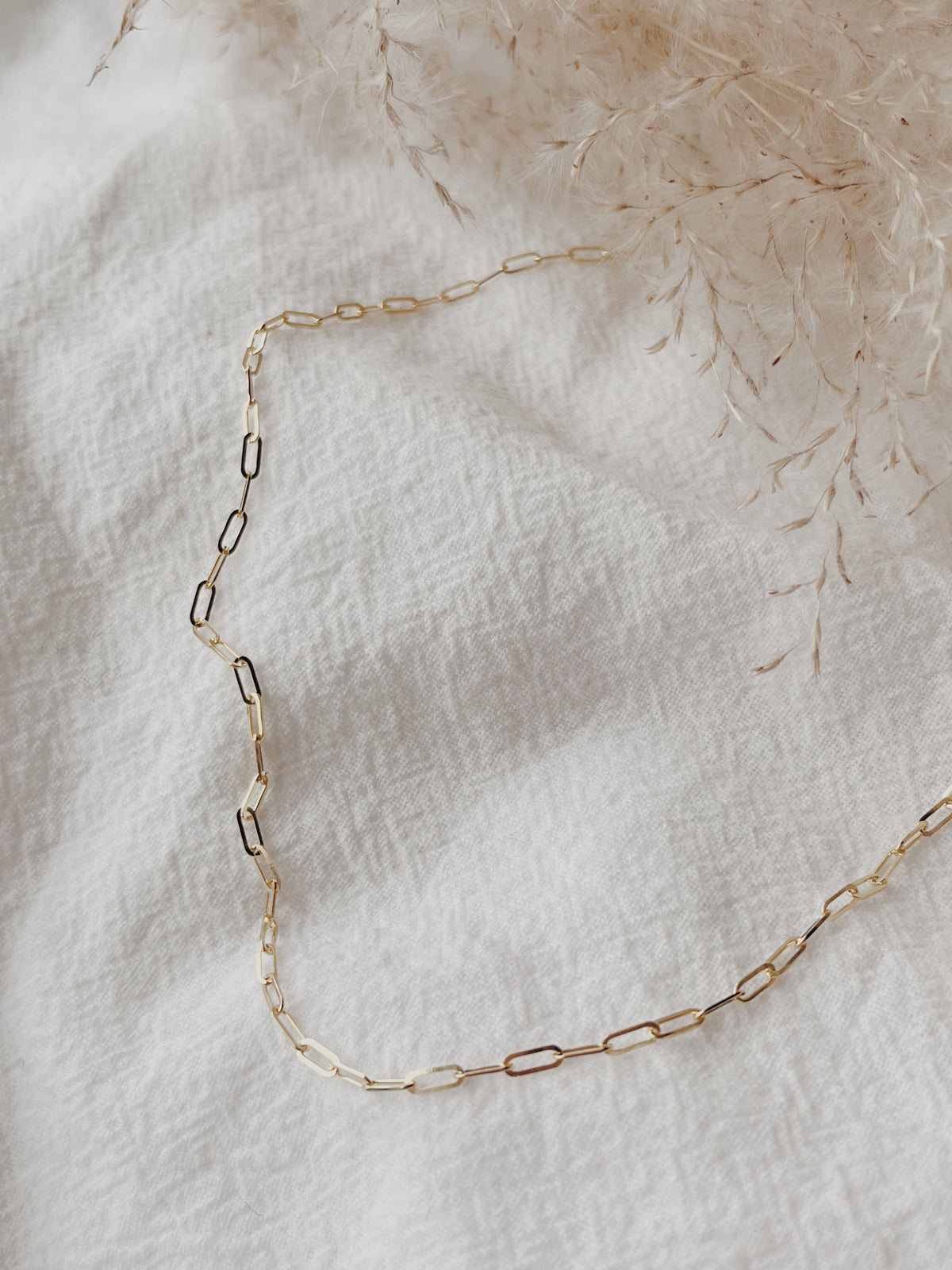 10K Gold Paperclip Necklace