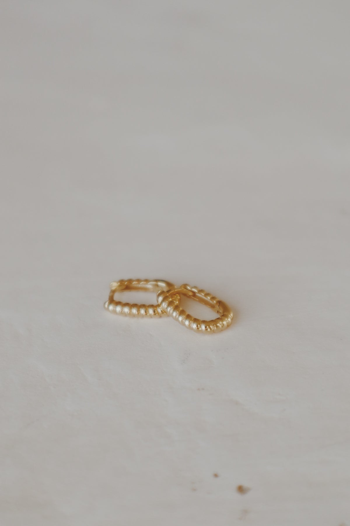 Croissant Poppy Hoop Earrings— Vermeil