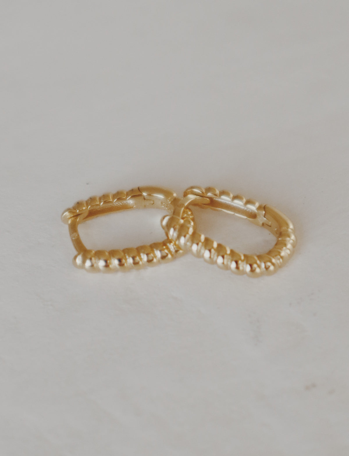 Croissant Poppy Hoop Earrings— Vermeil