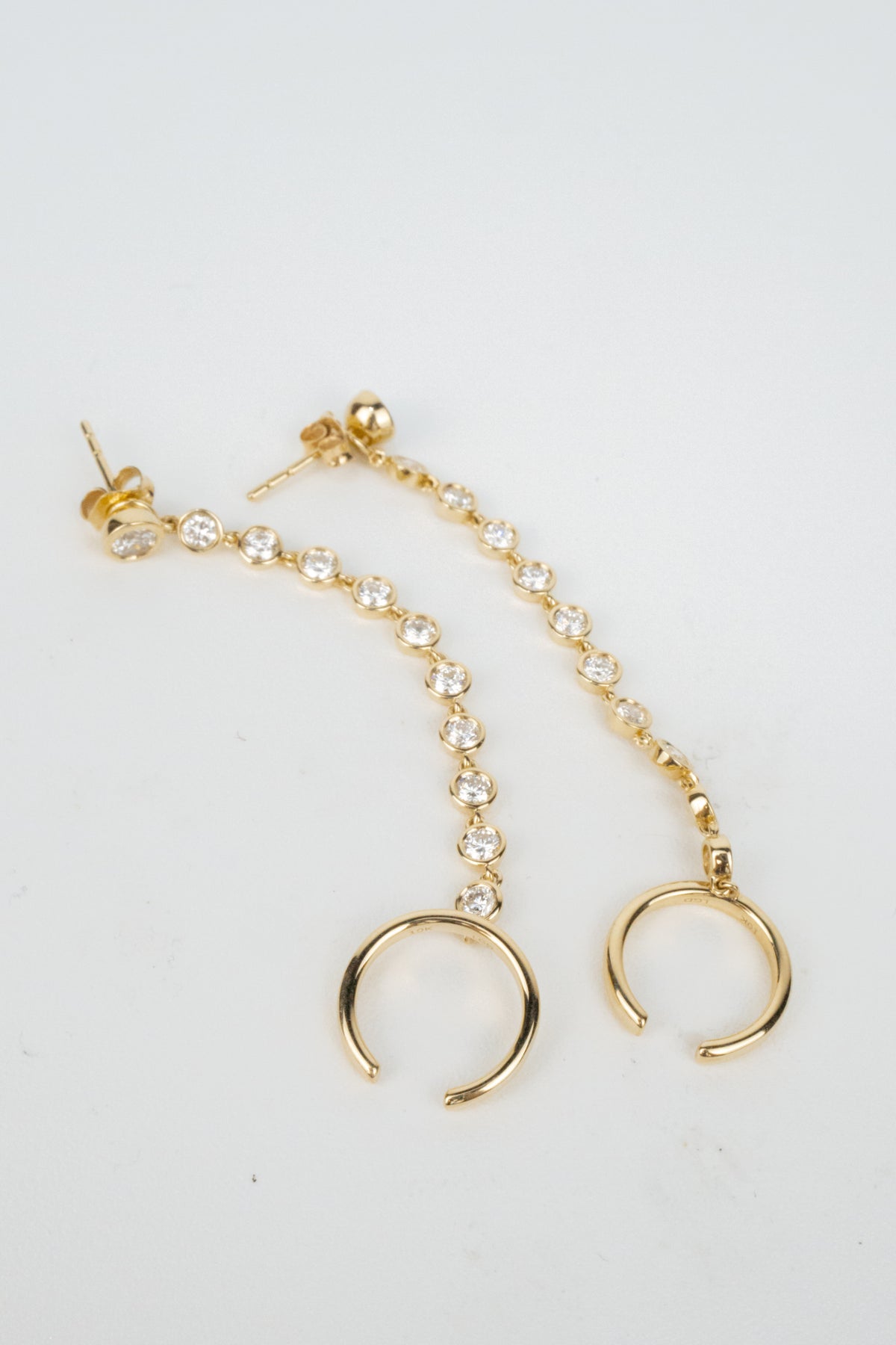 10K Brighton Diamond Cuff Earrings- 1.2ctw Laboratory Grown Diamond Rounds