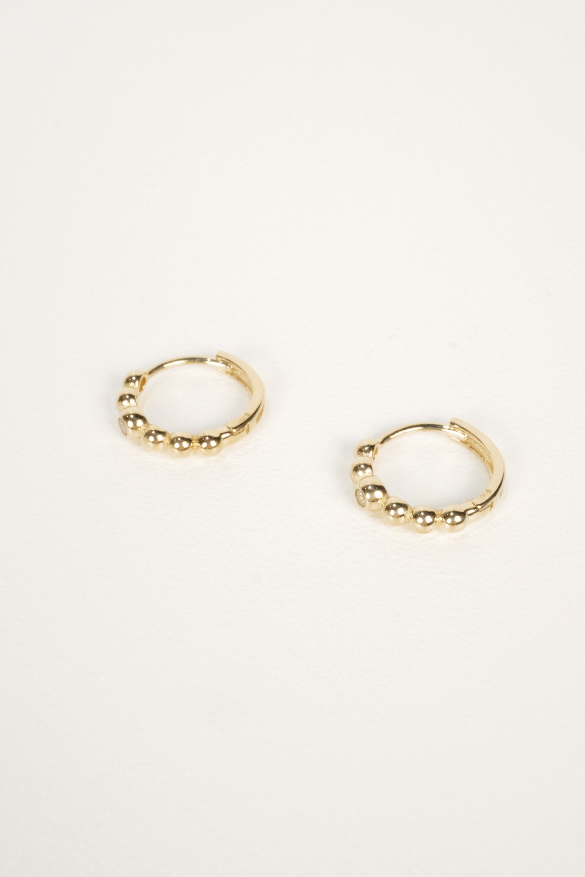 10k Bubble Huggie Hoop Earrings
