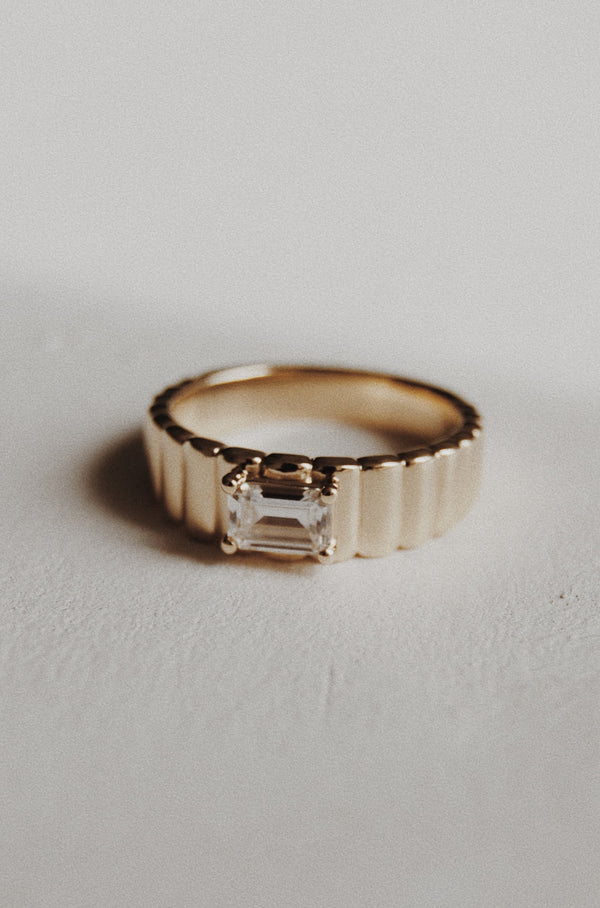 Bevan Emerald-Cut Engagement Ring