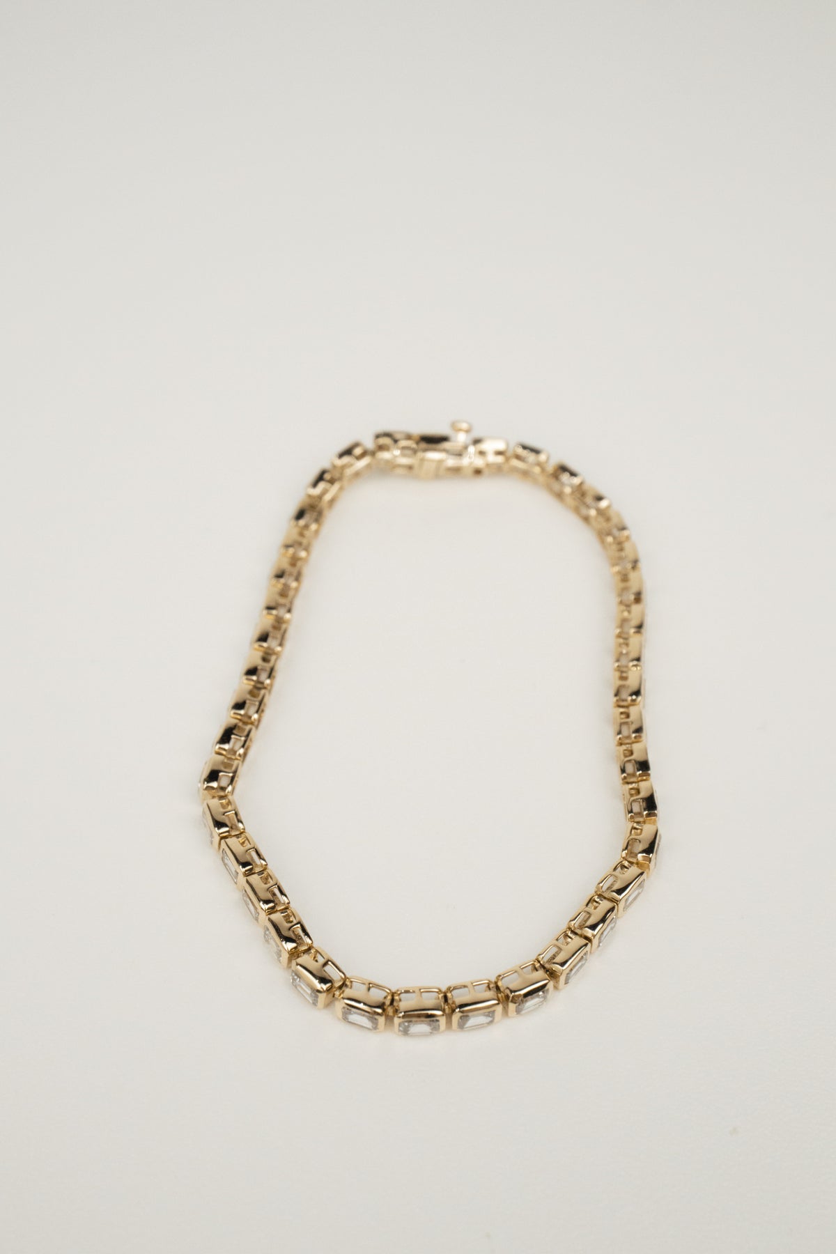 Monti Tennis Bracelet- Bezeled Emerald-Cut Lab Diamonds 5.9cts