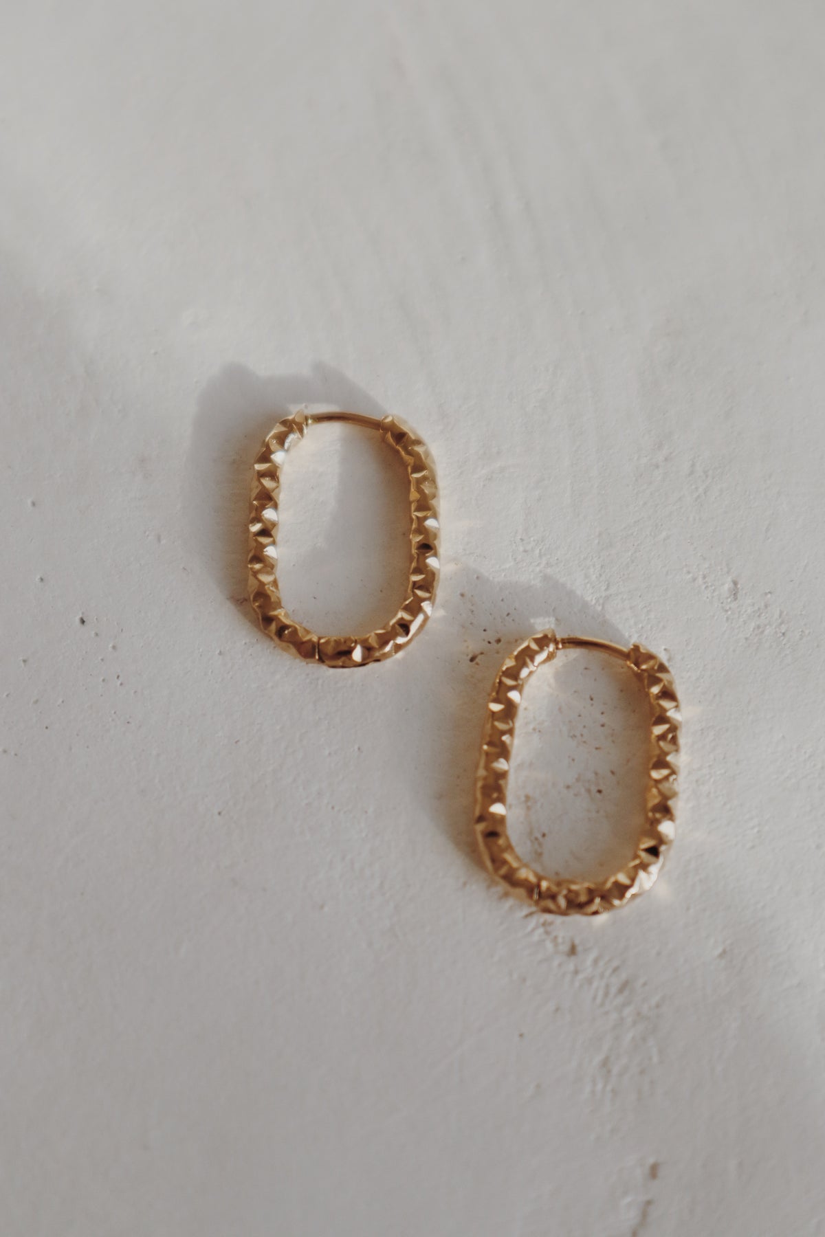 Sparkler Oblong Hoop Earrings