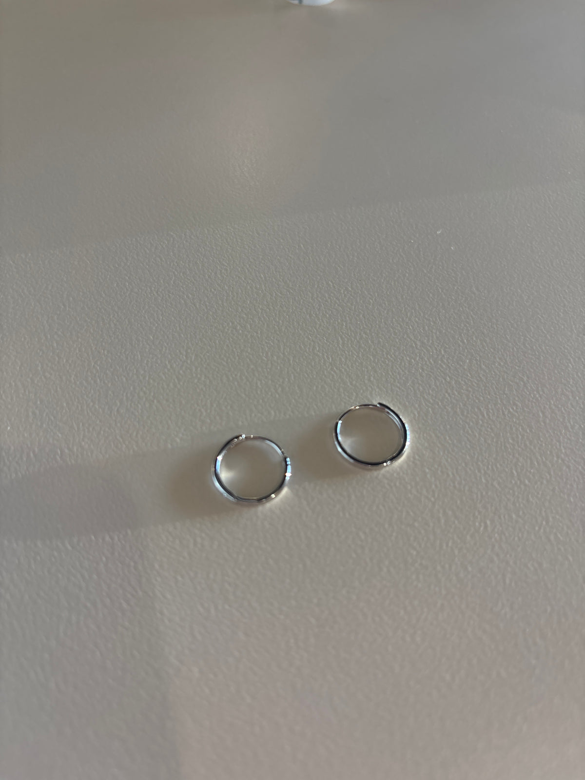 10k White Gold Clarissa Huggie Hoop Earrings
