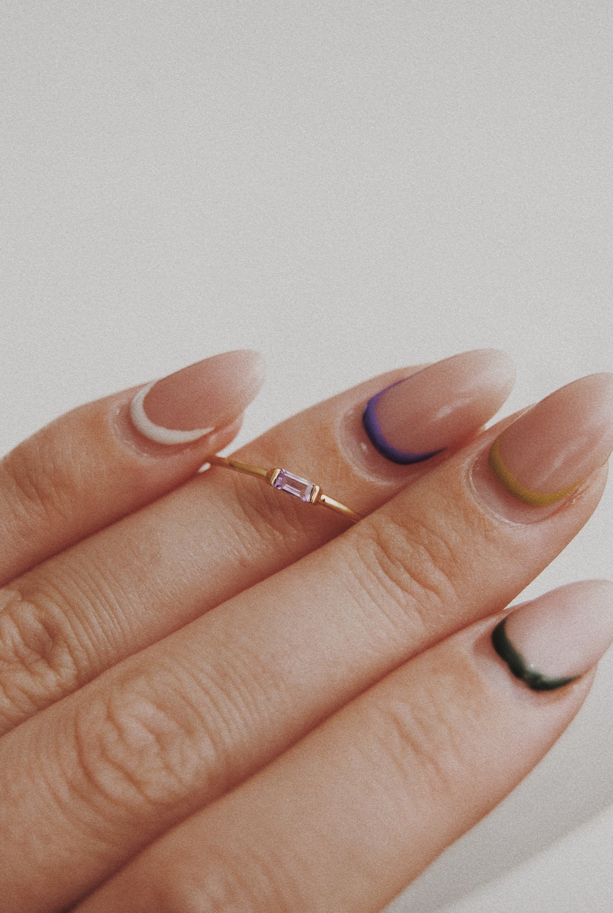 Baguette Amethyst Ring