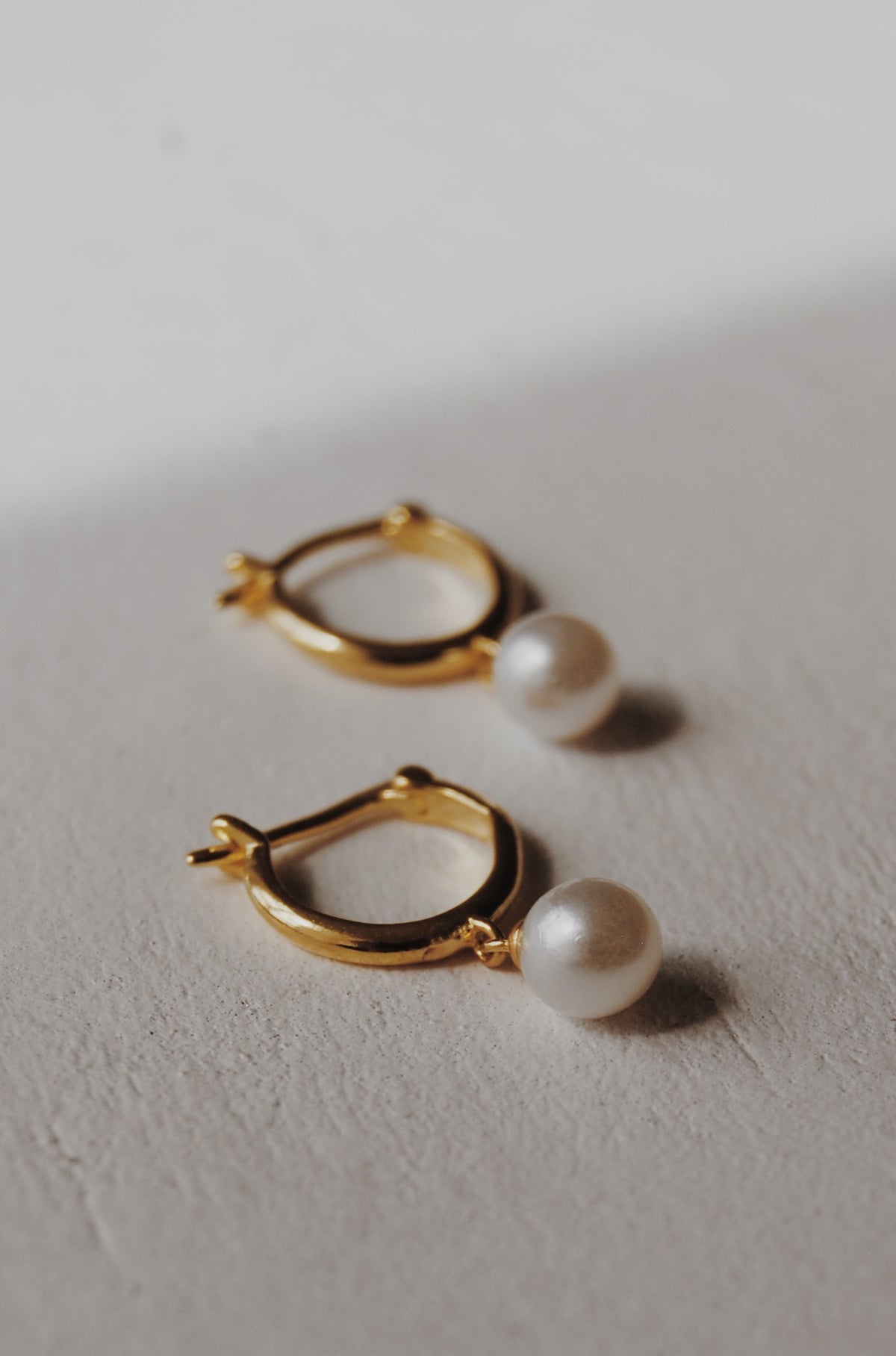 Nicole Pearl Hoop Earrings