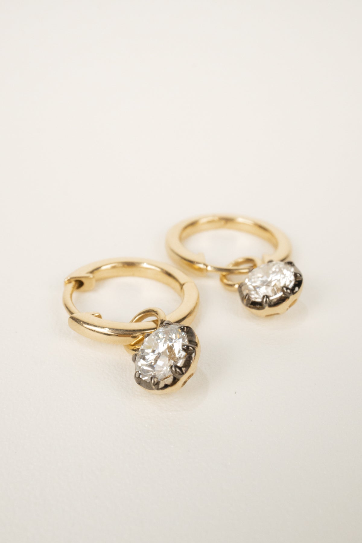14K Logan Diamond Hoops