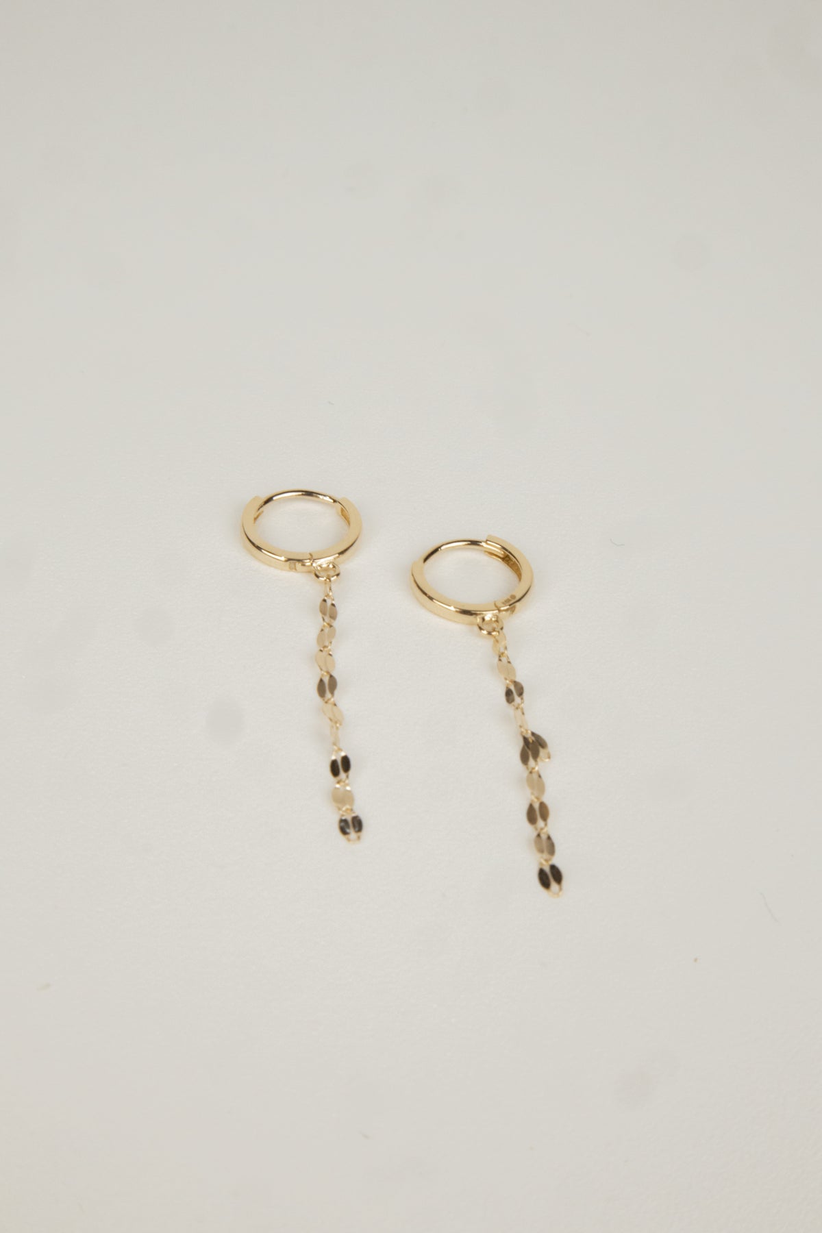 10K Sparkle Huggie Hoop Earrings