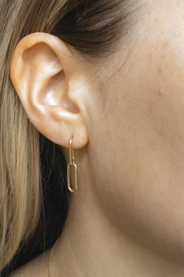 10k Margo Paperclip Earrings