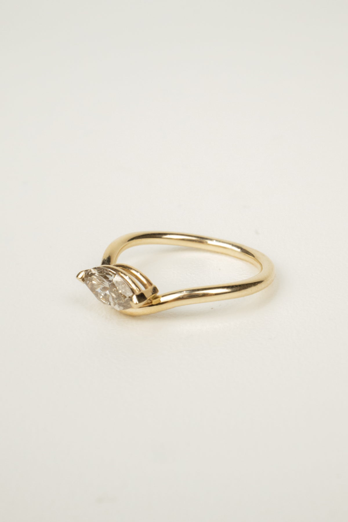 Kennedy Pinky Ring- 0.5ct Marquise Champagne Diamond