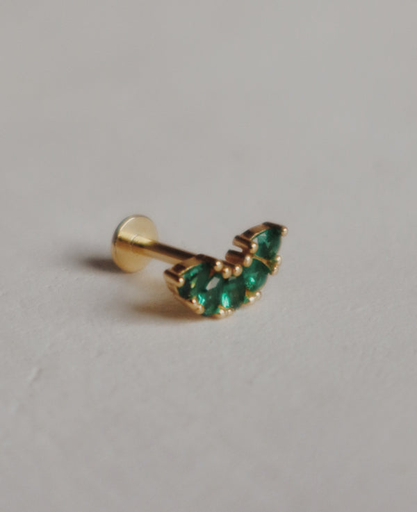 Emerald Seed Cartilage Stud Earring