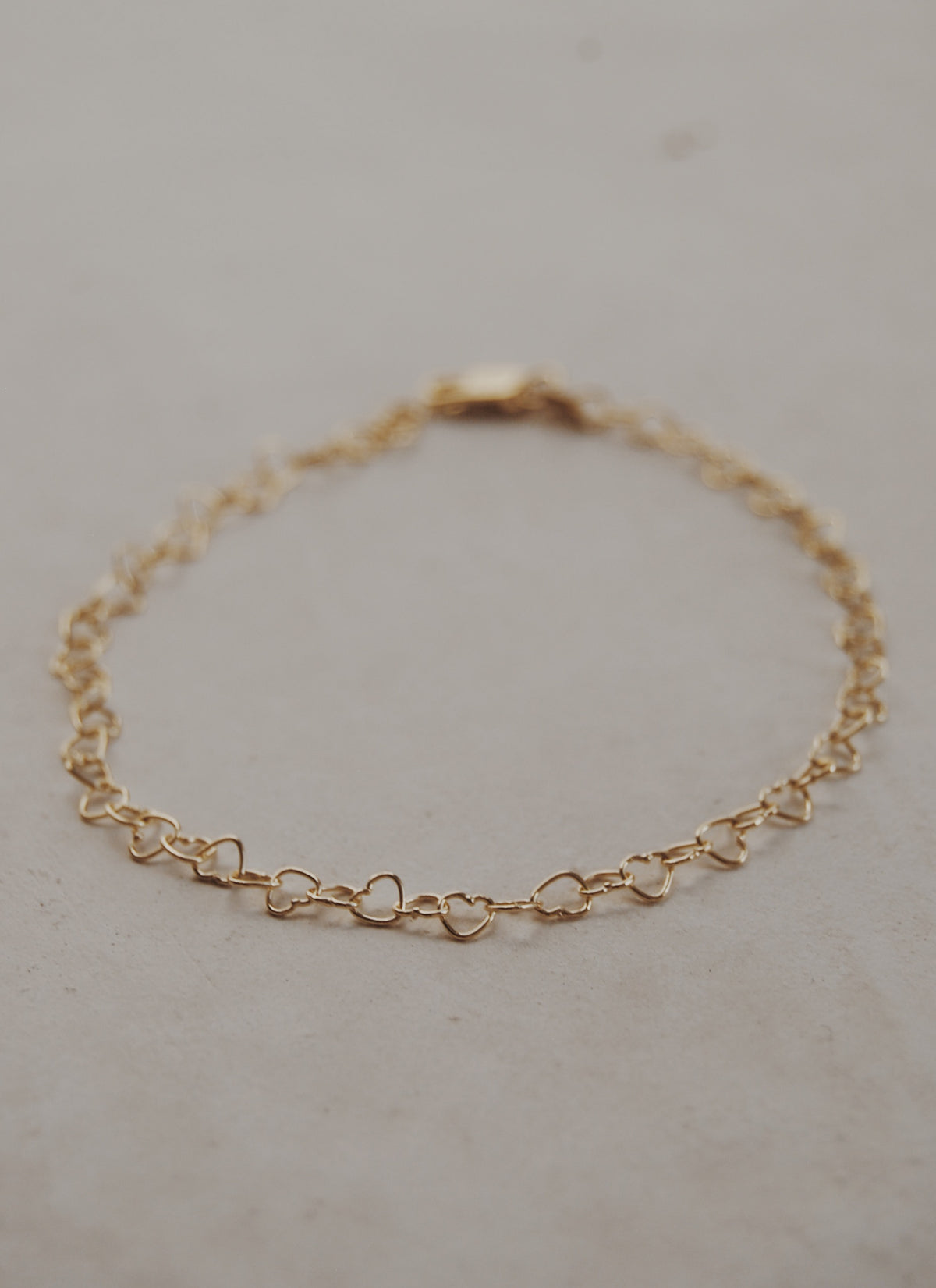 10k Gold Heart Bracelet