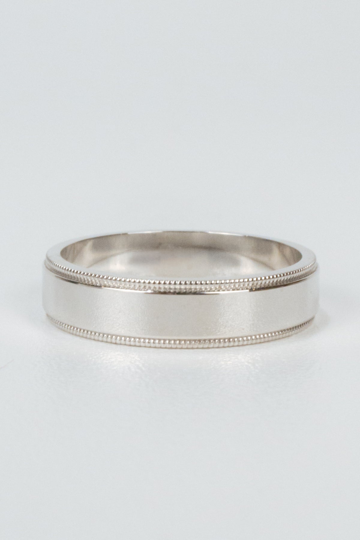 Men’s Parker Wedding Band- White Gold