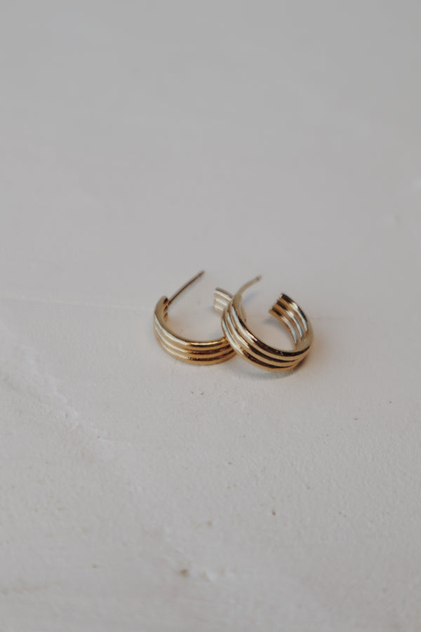 Zella Hoop Earrings- Gold Filled