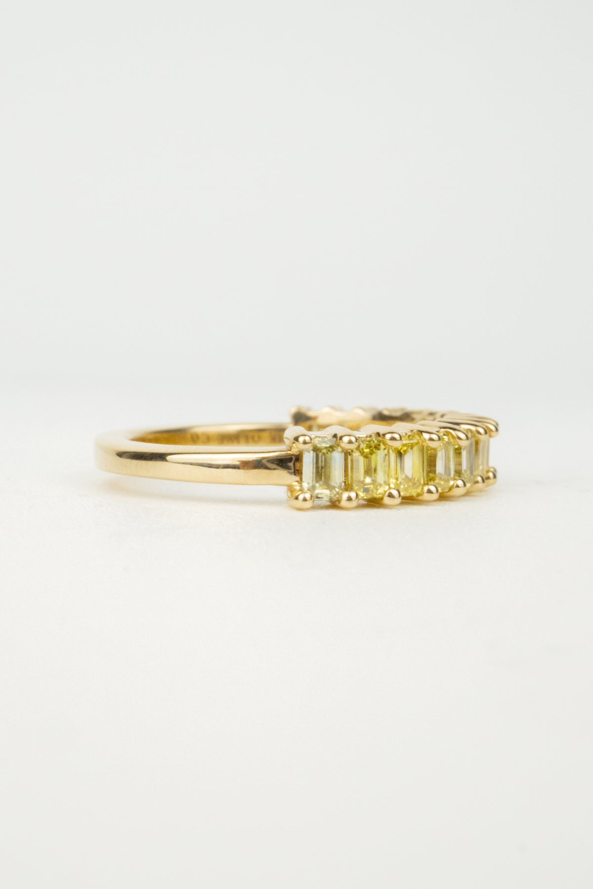 Millie Wedding Band- Yellow Diamonds
