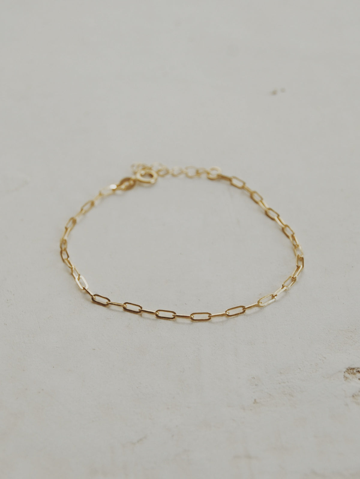 10k Gold Paperclip Bracelet