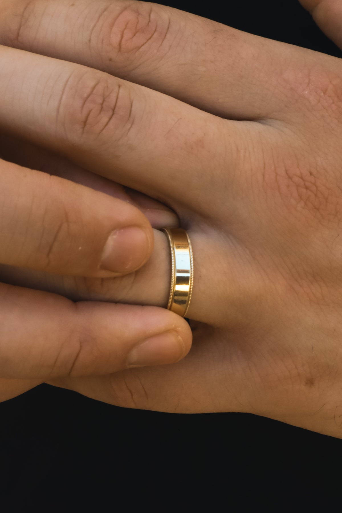Men’s Parker Wedding Band- Yellow Gold