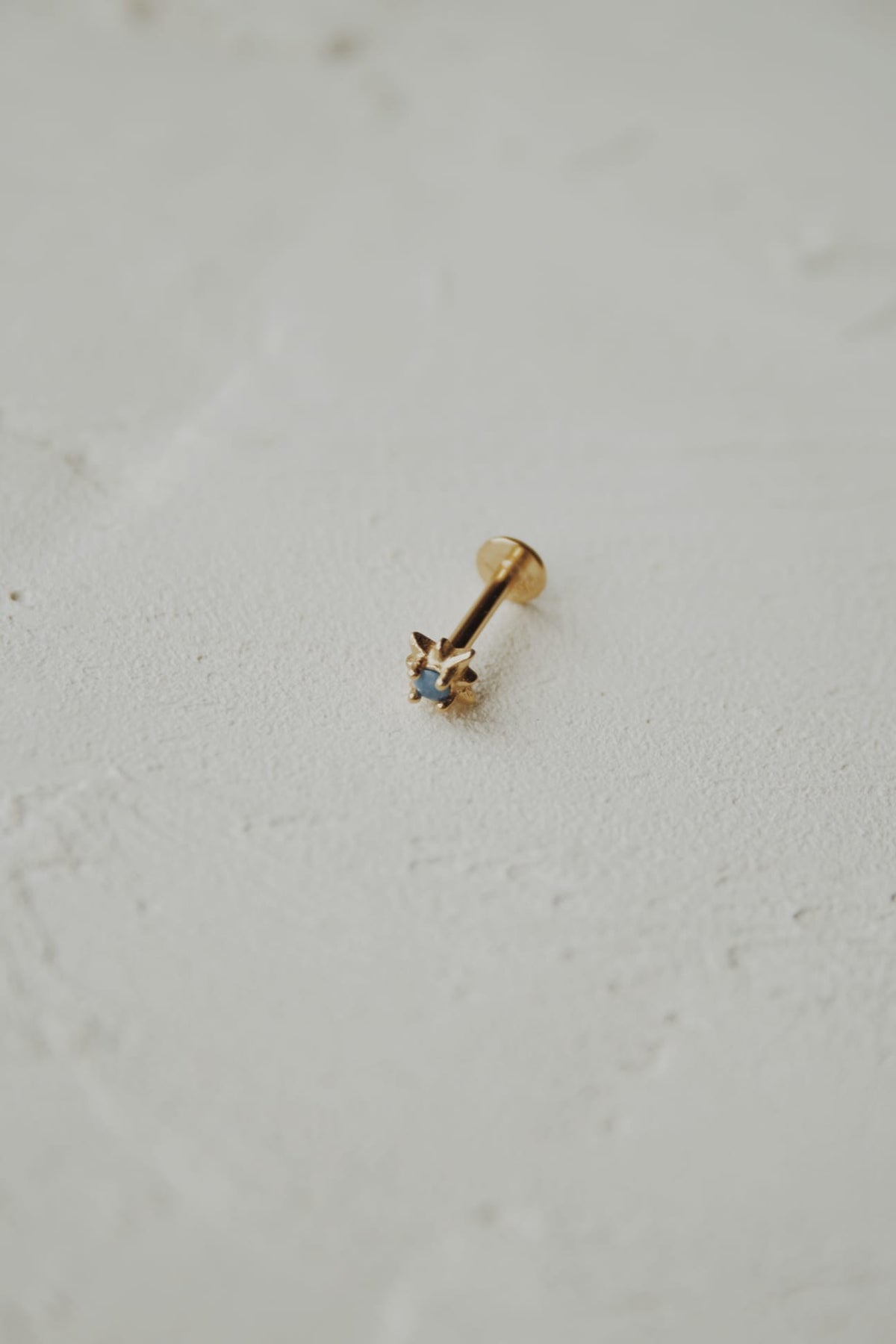 Star Blue Cartilage Stud Earrings
