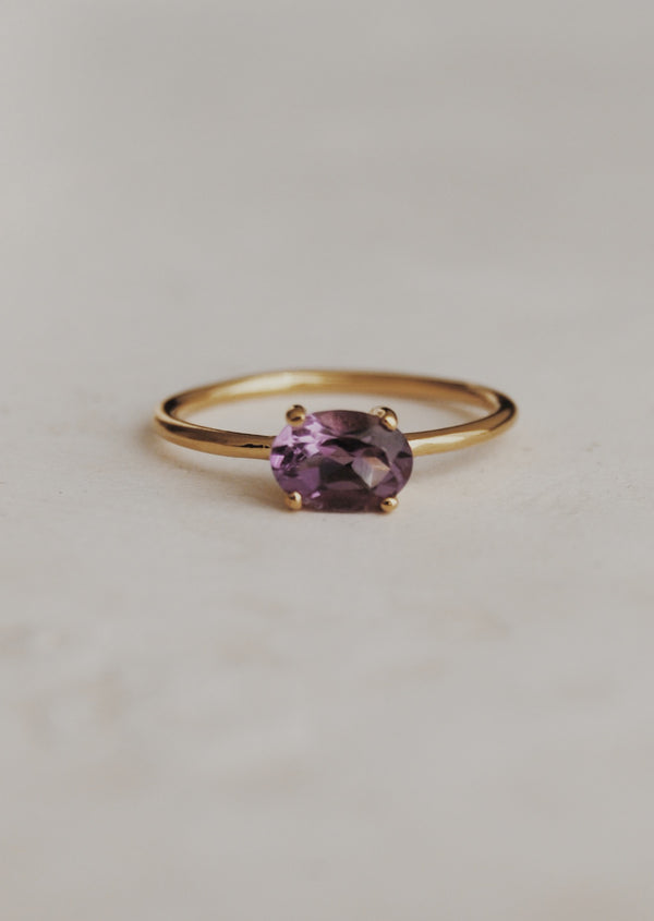 Amethyst Oval Gold Filled Ring