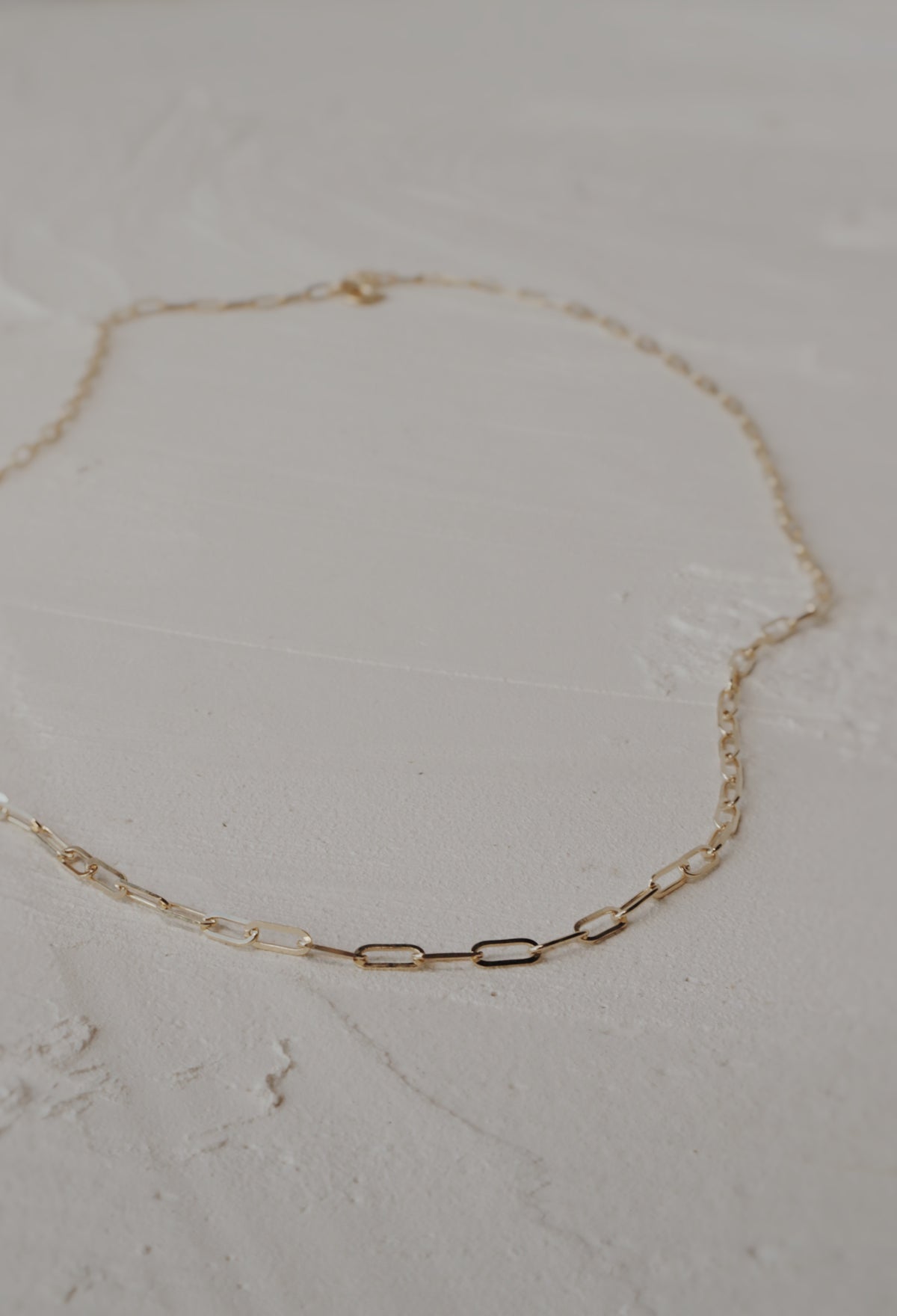 10K Gold Paperclip Necklace