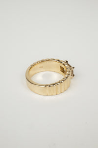 Bevan Engagement Ring- 1ct Emerald Champagne/Brown Diamond