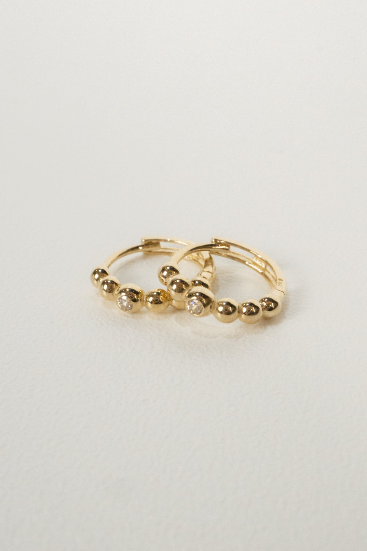 10k Bubble Huggie Hoop Earrings