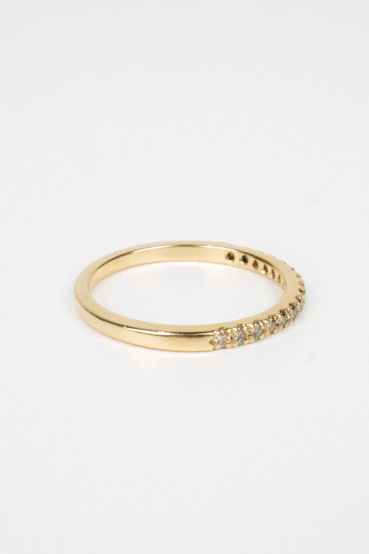 Honey Wedding Band- Champagne Diamonds