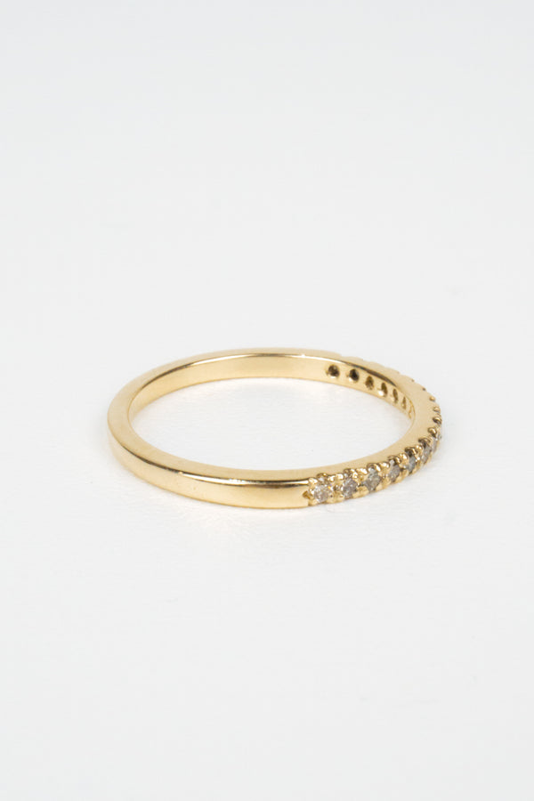 Honey Wedding Band- Champagne Diamonds