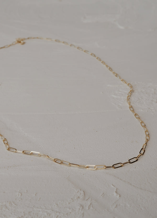 10K Gold Paperclip Necklace