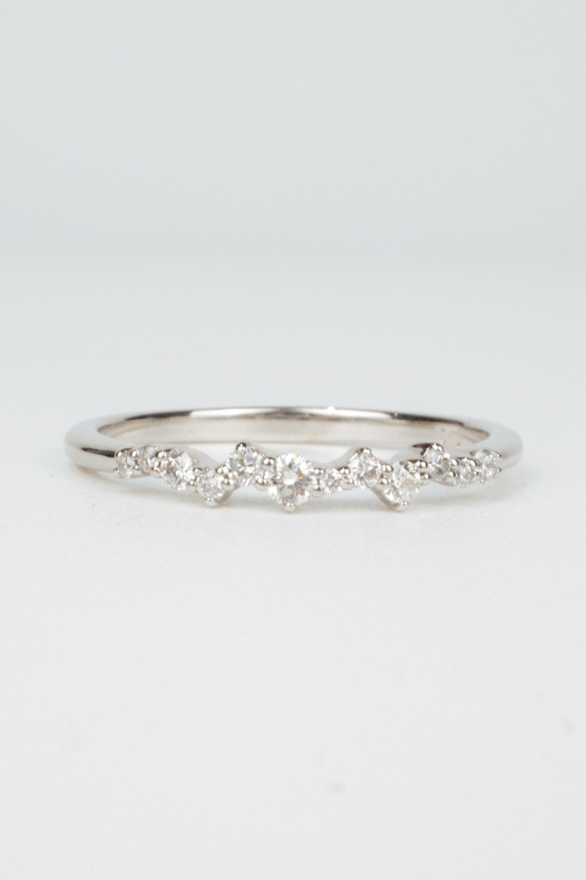Diamond Confetti Wedding Band- White Gold