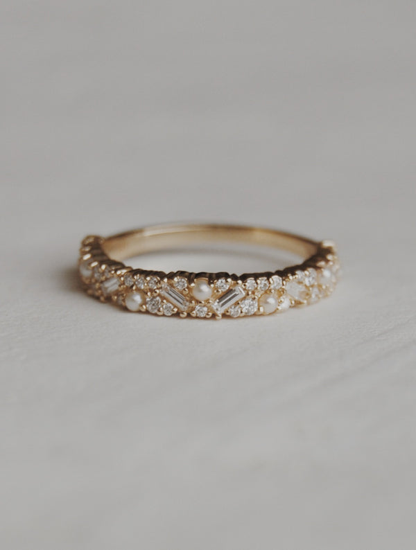 Rowan Pearl & Diamond Confetti Ring