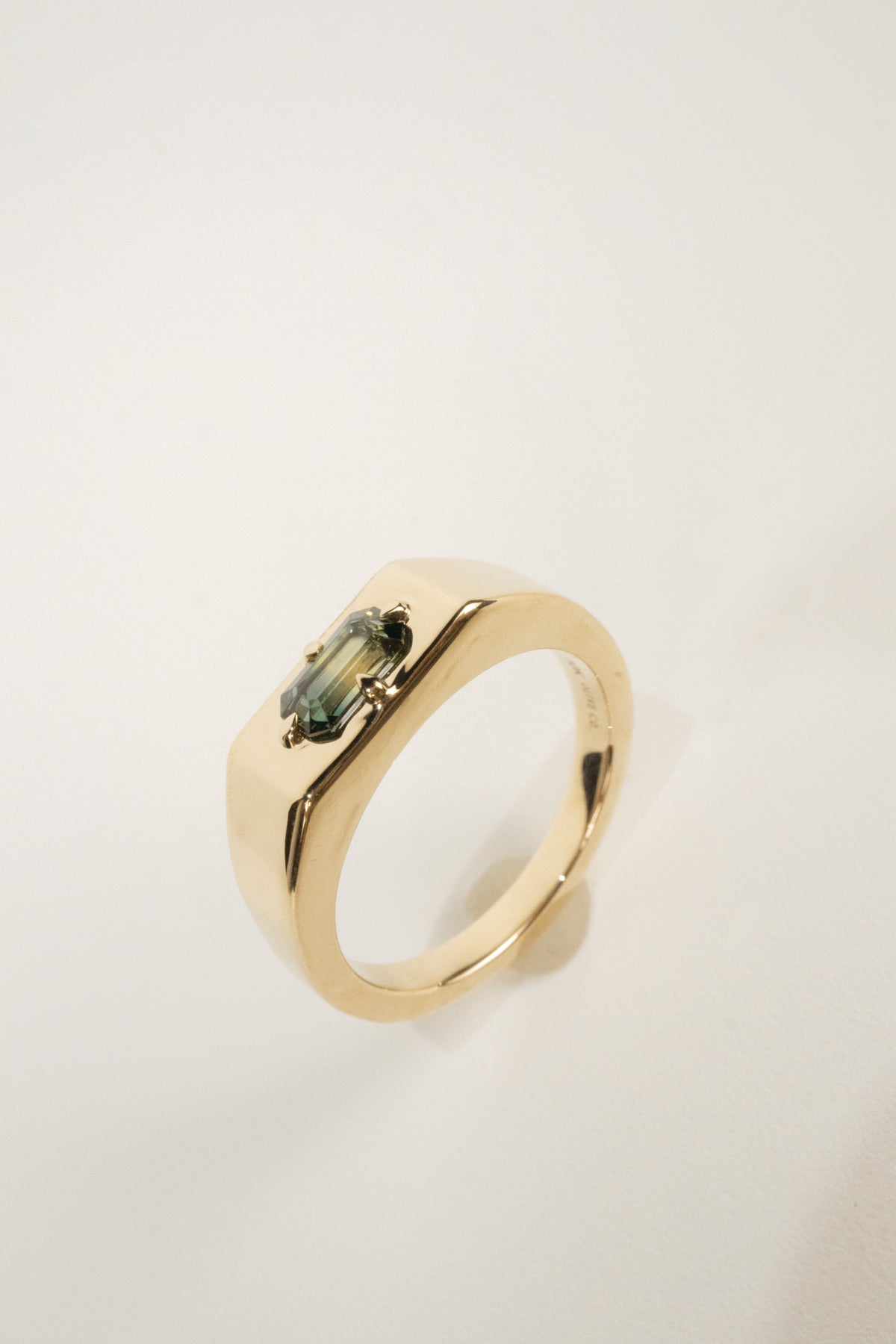 Grayson Men's Signet Ring- 0.85ct Parti Sapphire