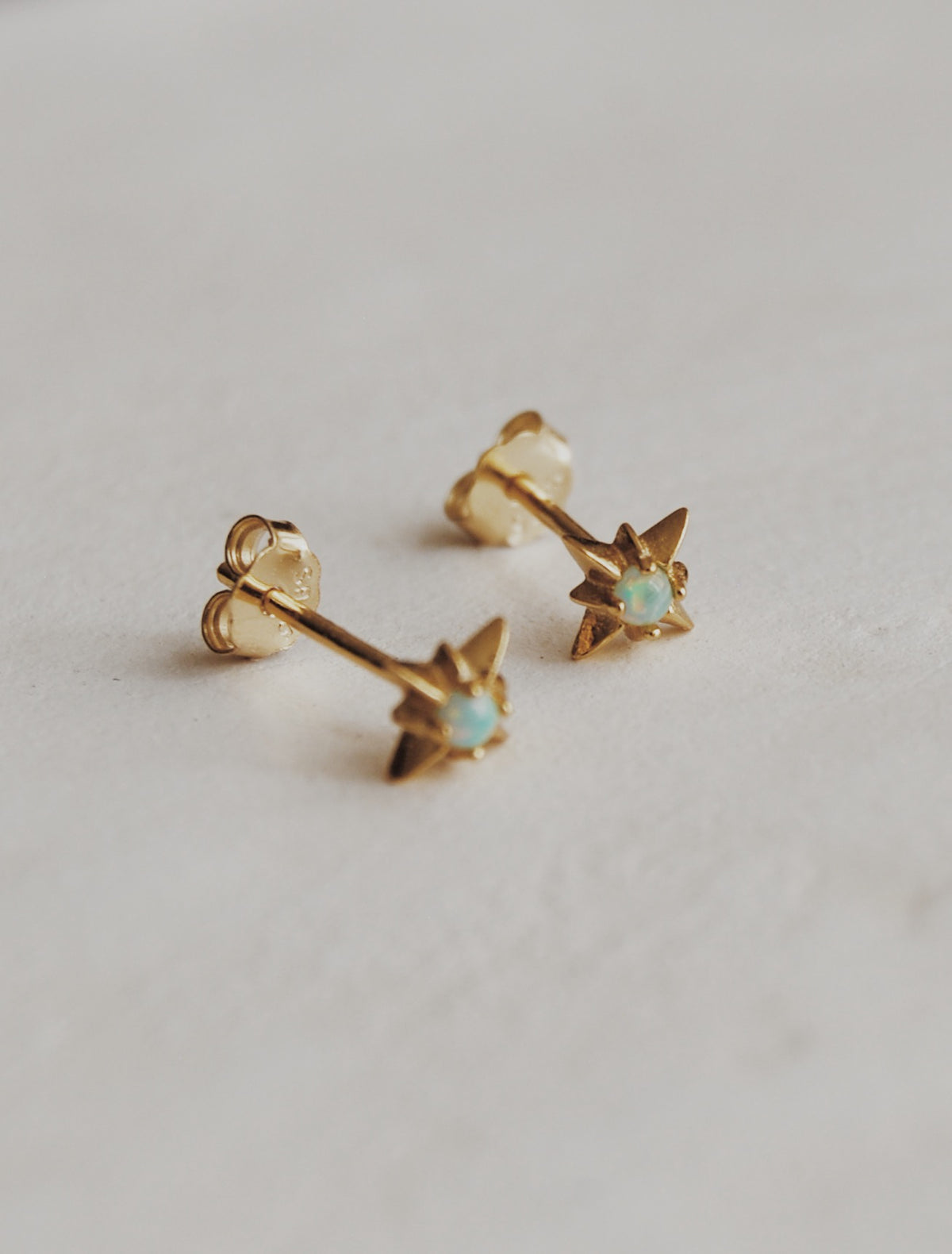 Blue Opal Luna Studs