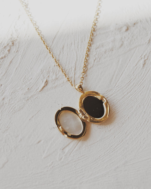 Double Sided Vermeil Locket Necklace