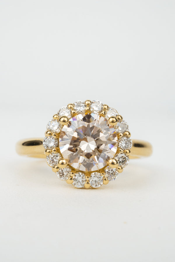 Iverson Engagement Ring- 2ctw Pink Laboratory Diamond