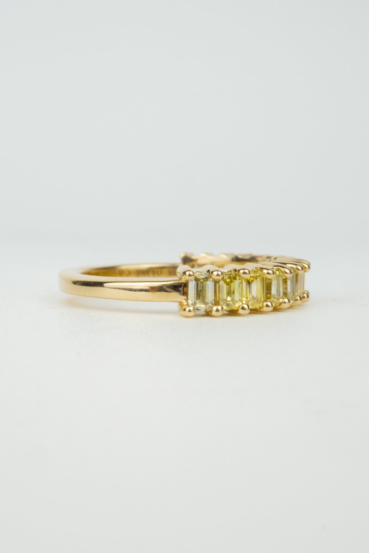 Millie Wedding Band- Yellow Diamonds