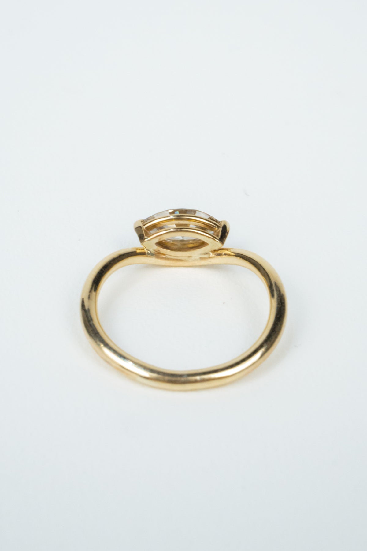 Kennedy Pinky Ring- 0.5ct Marquise Champagne Diamond