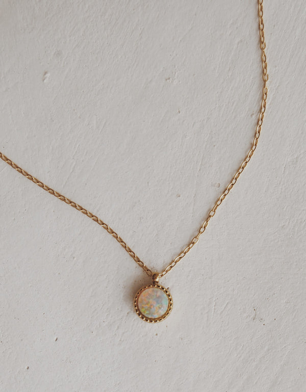 Opal Scalloped Necklace