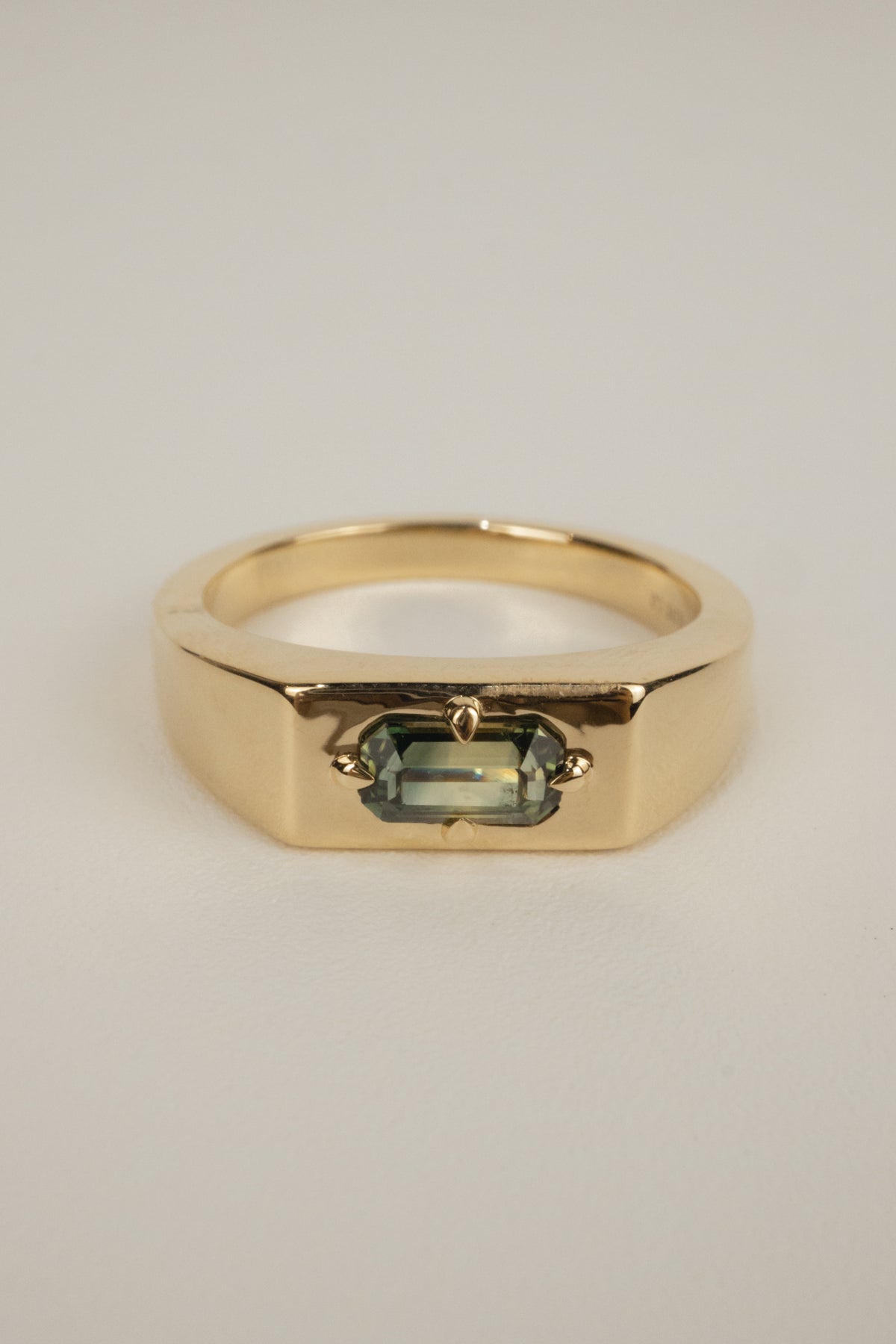 Grayson Men's Signet Ring- 0.85ct Parti Sapphire
