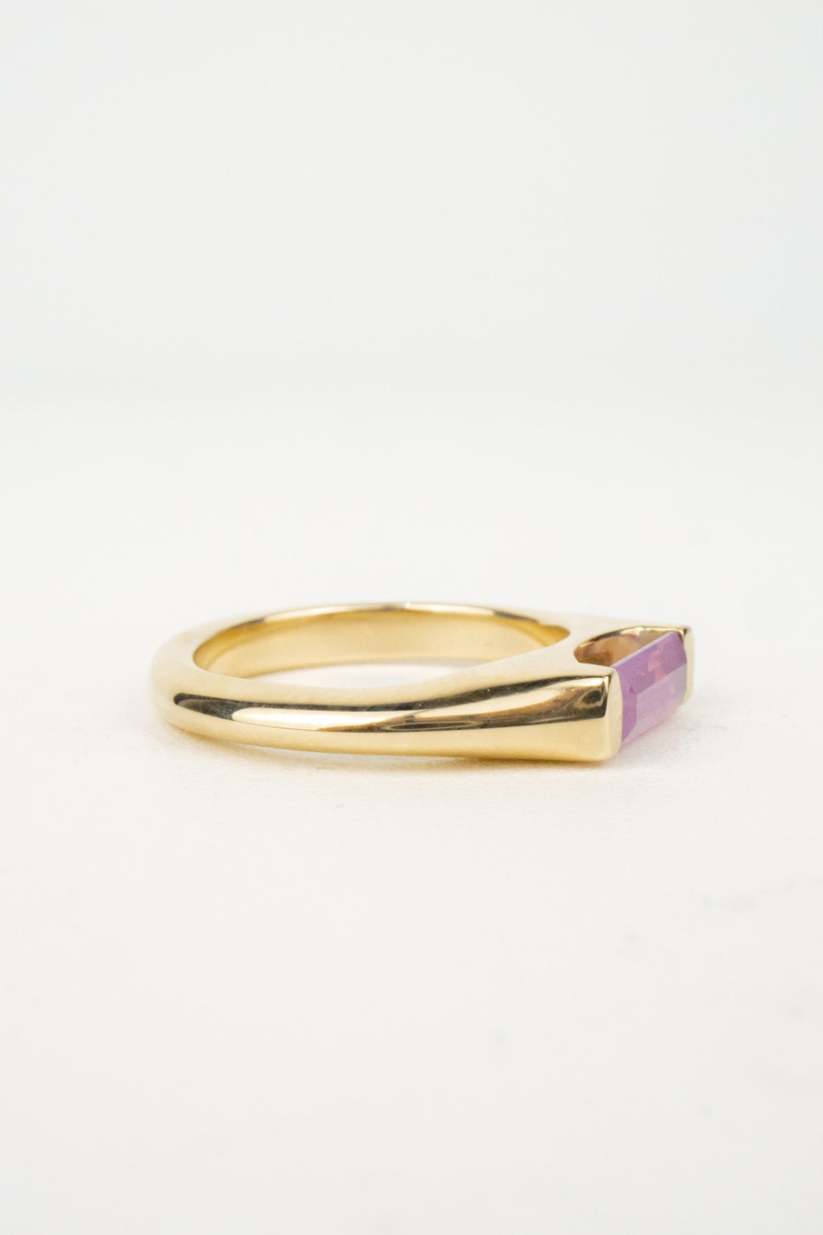 Poppy Pinky Ring- 0.64ct Baguette Sapphire