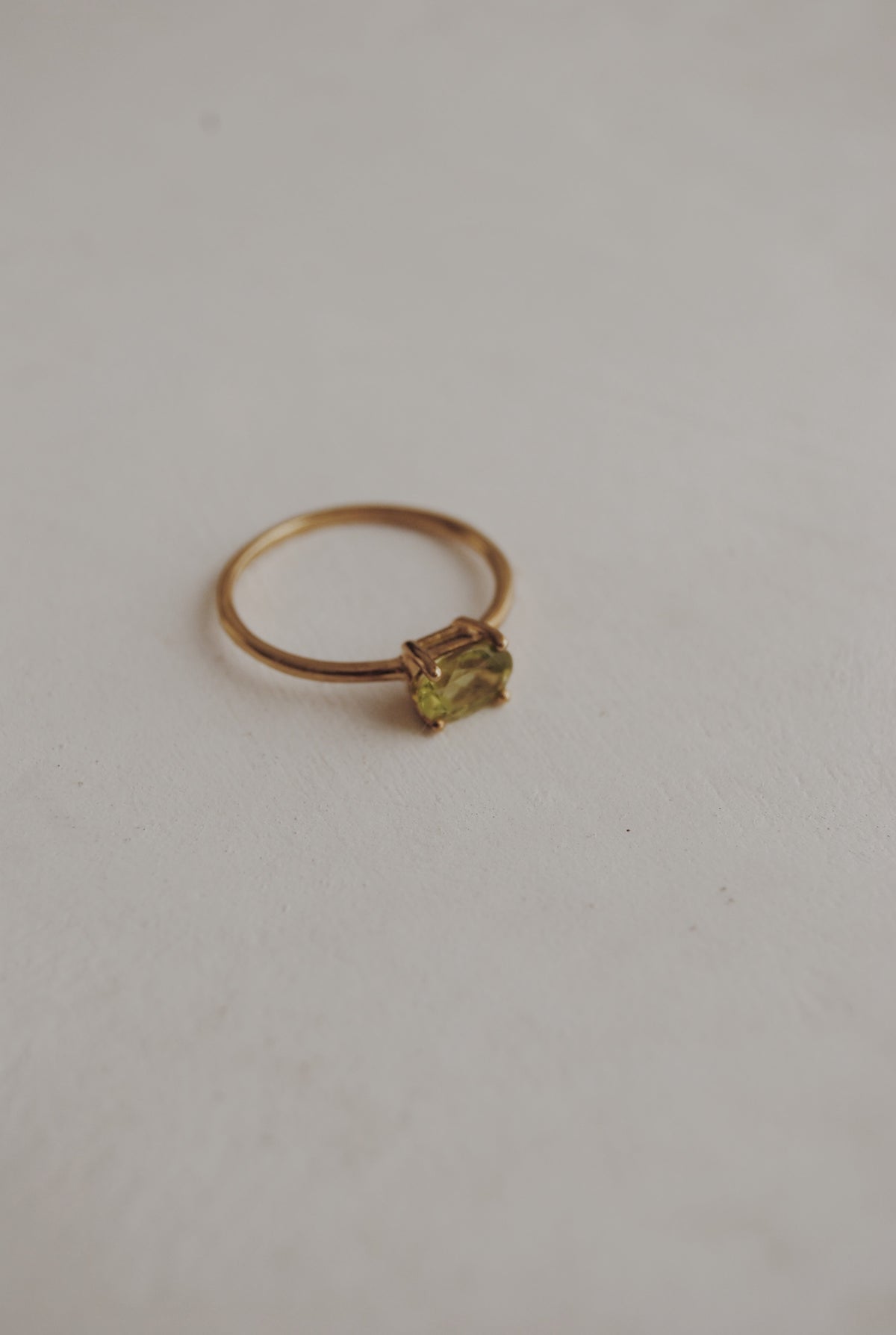 Peridot Oval Gold Filled Ring