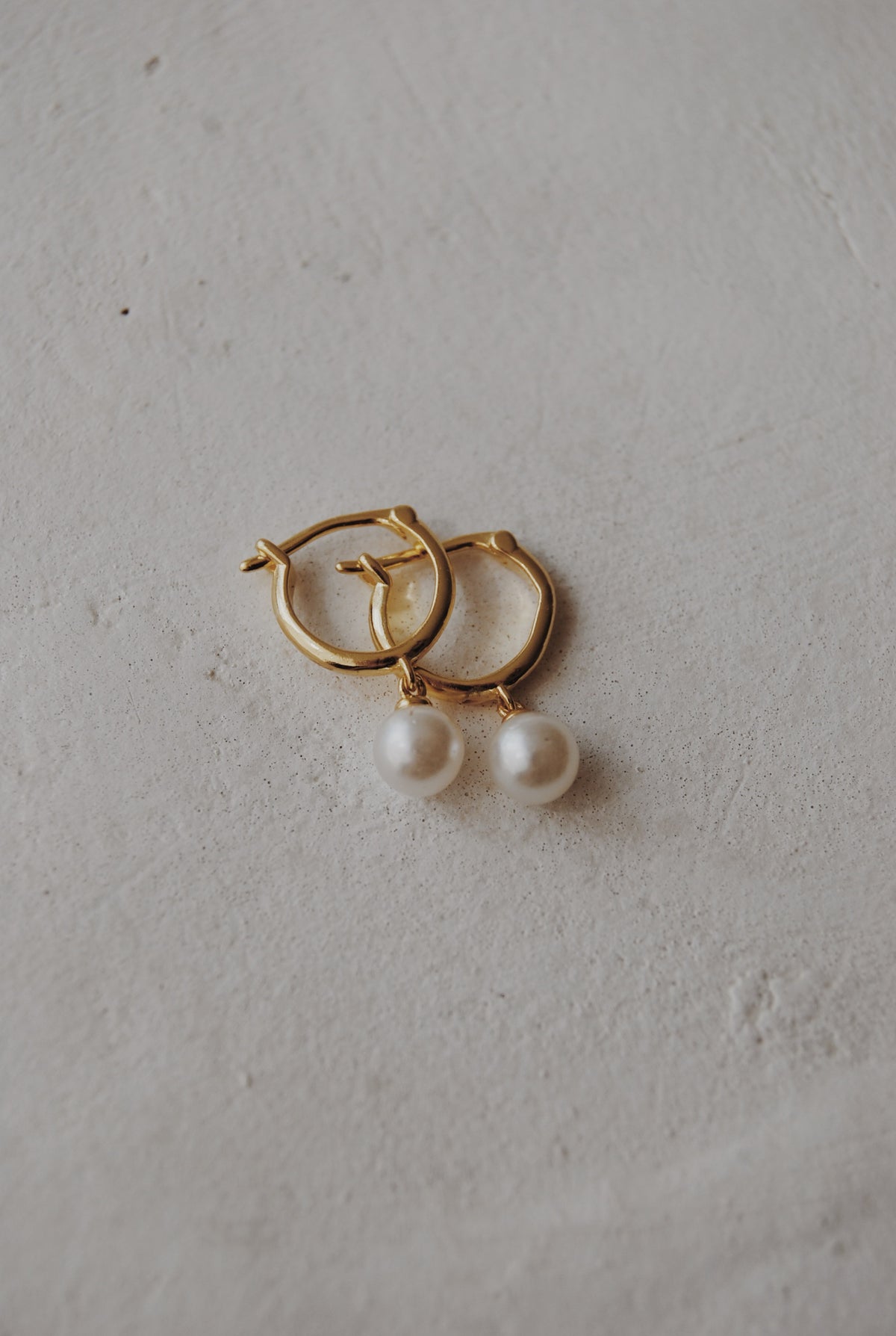 Nicole Pearl Hoop Earrings